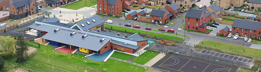 Woodgate Primary School aerial photo
